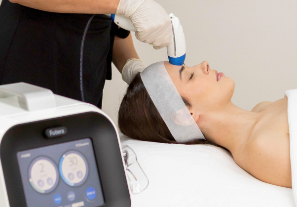 fractional rf machine skin resurfacing being performed as a treatment with Futera